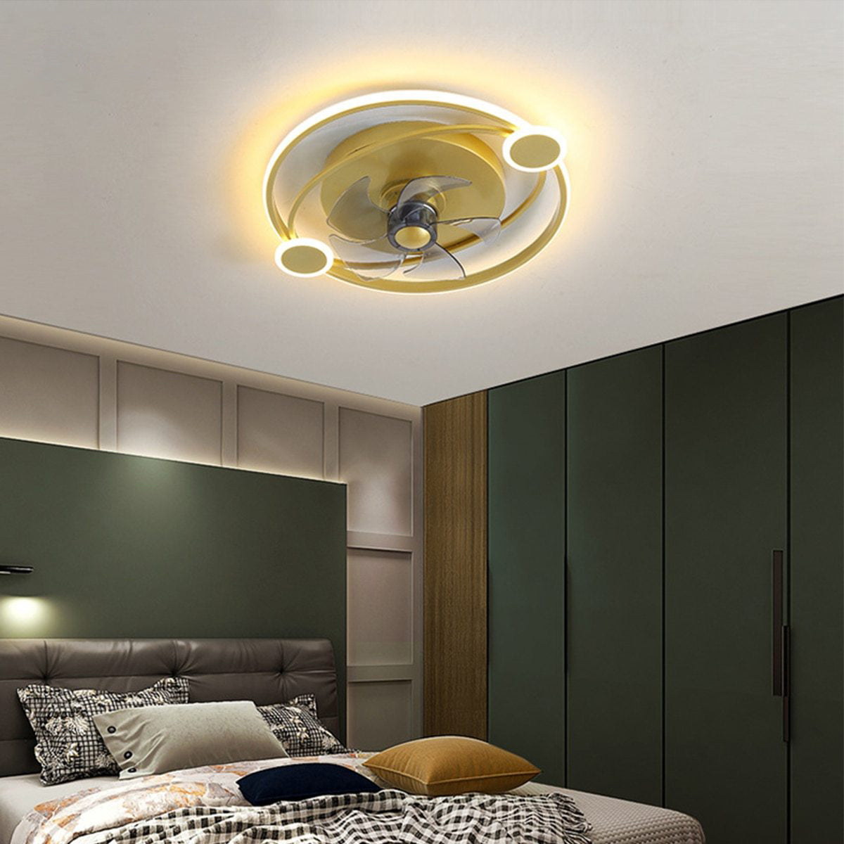 Modern Remote Control Ceiling FanLlight Bedroom Dining Room Living Room Light Creative Ceiling Fan Light