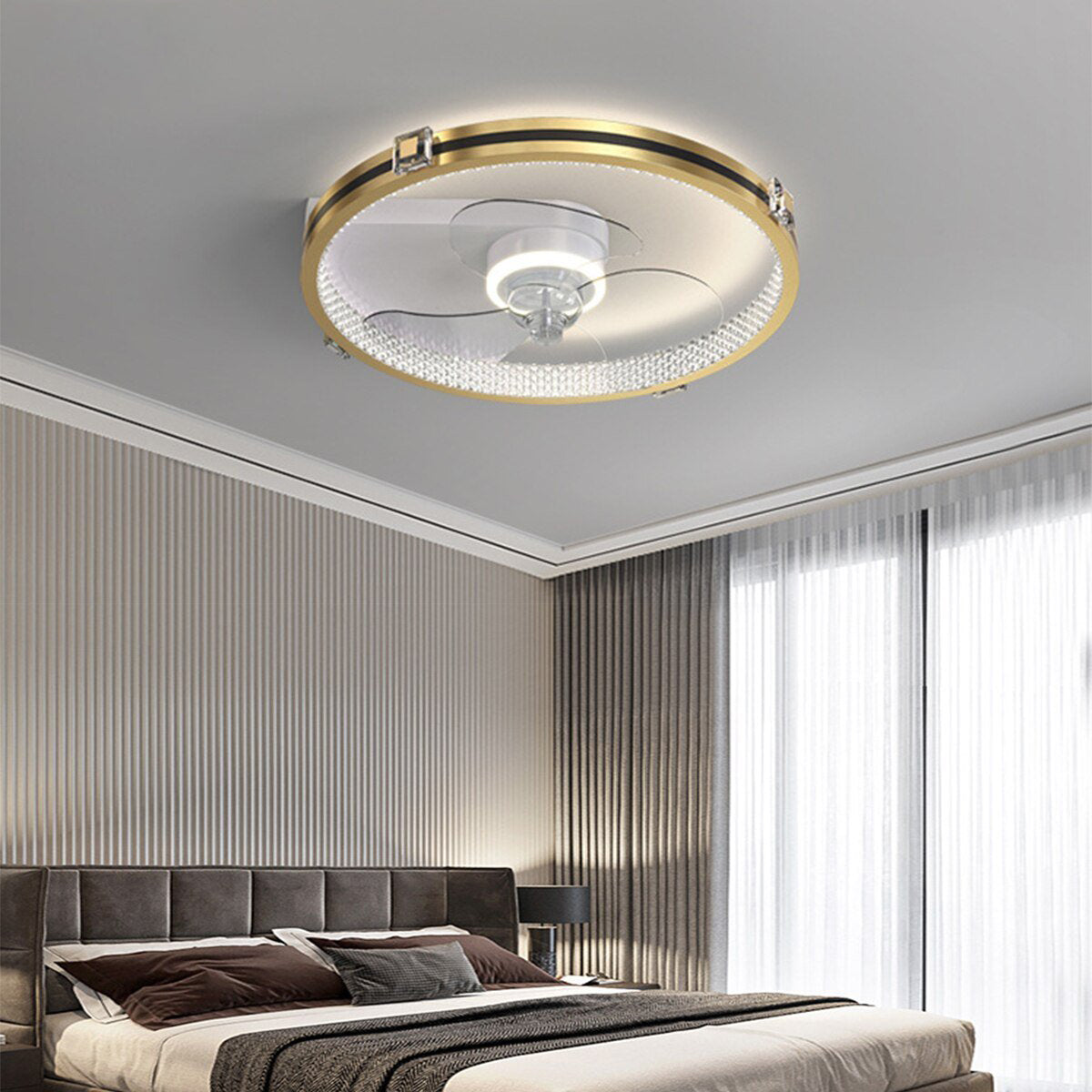 Nordic Ceiling Fan Remote Control Bedroom Decor Ventilateur Plafond for Dining Room Living Room Light Lustre Ceiling Fans Light