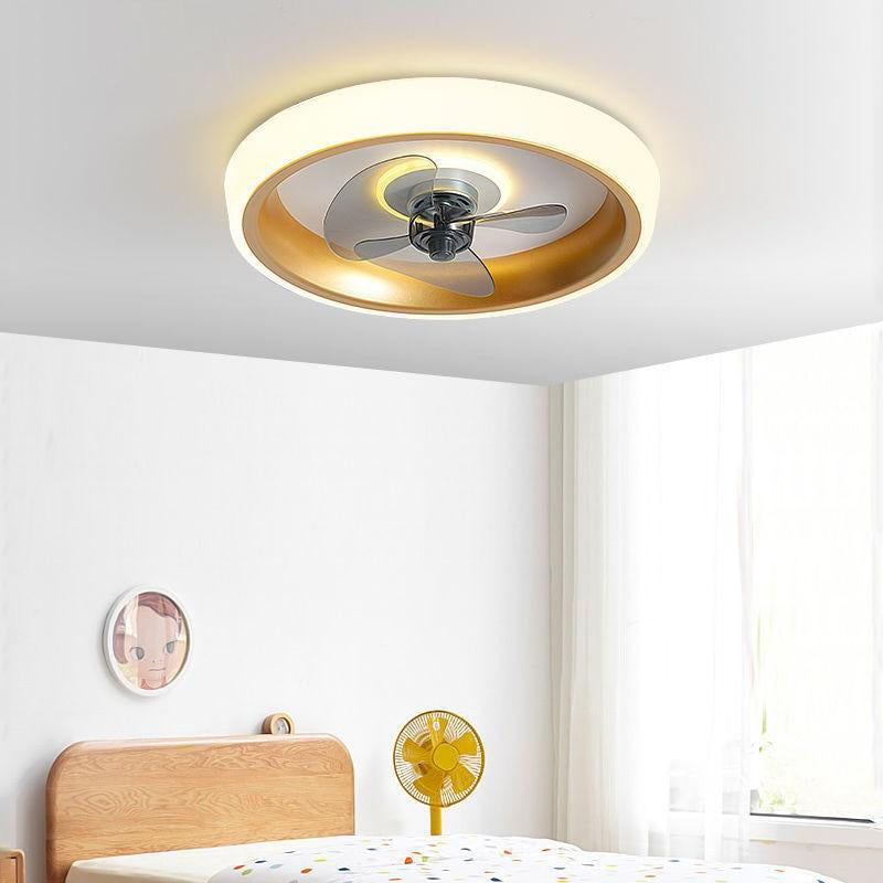 Modern LED Lamp With Ceiling Fan Without Blades Bedroom Ceiling Fan With Remote Control Ceiling Fans With Light Indoor Lighting
