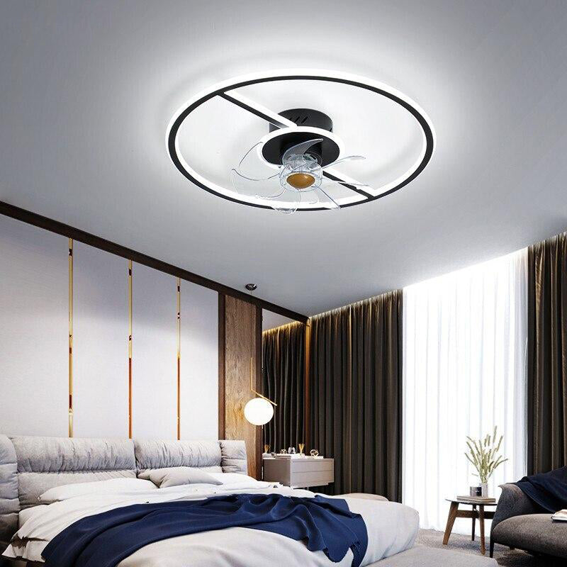 Modern Minimalist Ceiling Fan with Lights for Bedroom Living Room Indoor Lighting Decoration Nordic Light Remote Control