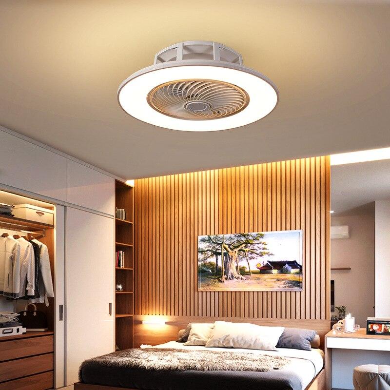 Modern Nordic Ceiling Fan Light with Painted for Dining Room Bedroom Living Room Lamp Fashion Led Fan Chandeliers