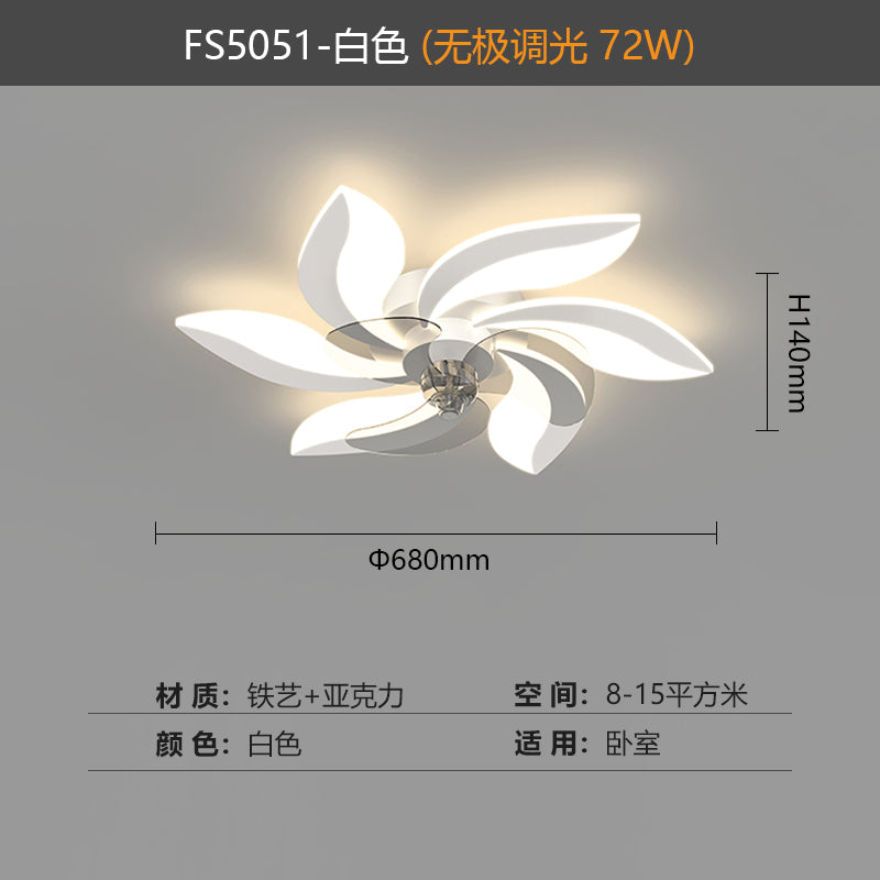 Modern Ceiling Fan With Lamp With Remote Control, Adjustable Fan For Bedroom
