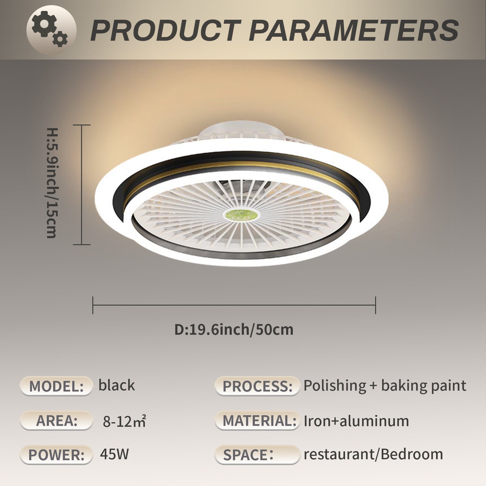 Modern Ceiling Fan Led Acrylic Lamp Is Suitable For Bedroom, Children's room，Dining Room And Living Room.