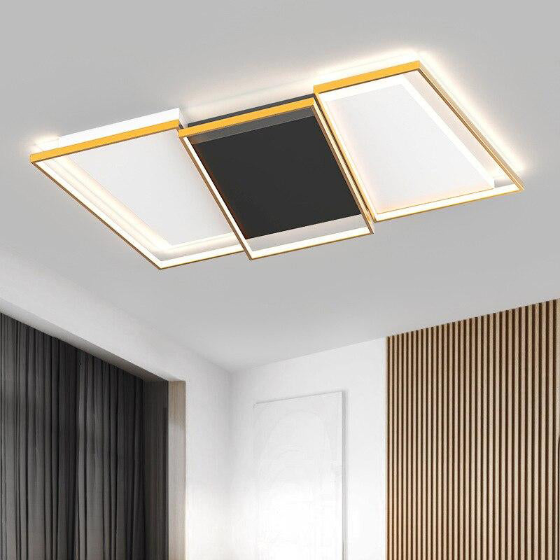 Modern LED Ceiling Lights For living Room Bedroom Study Room Ceiling Lamp Remote Control Smart Lighting Fixtures Gray/Blue/Gold