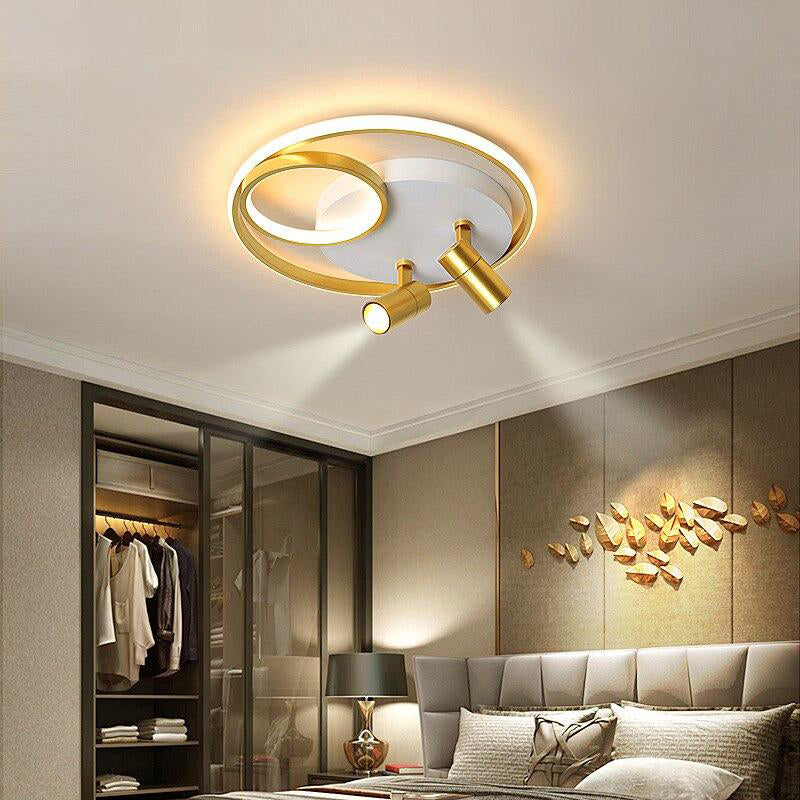 Simple Modern LED Ceiling Chandelie for Living Room Bedroom Study Balcony Spotlight Lamp Home Gold/black Chandelier Fixtures.