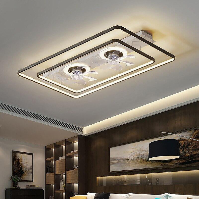 Nordic LED Ceiling Lights with Fan Remote Control for Bedroom Decor Ventilador Living Room Ceiling Fan Lighting