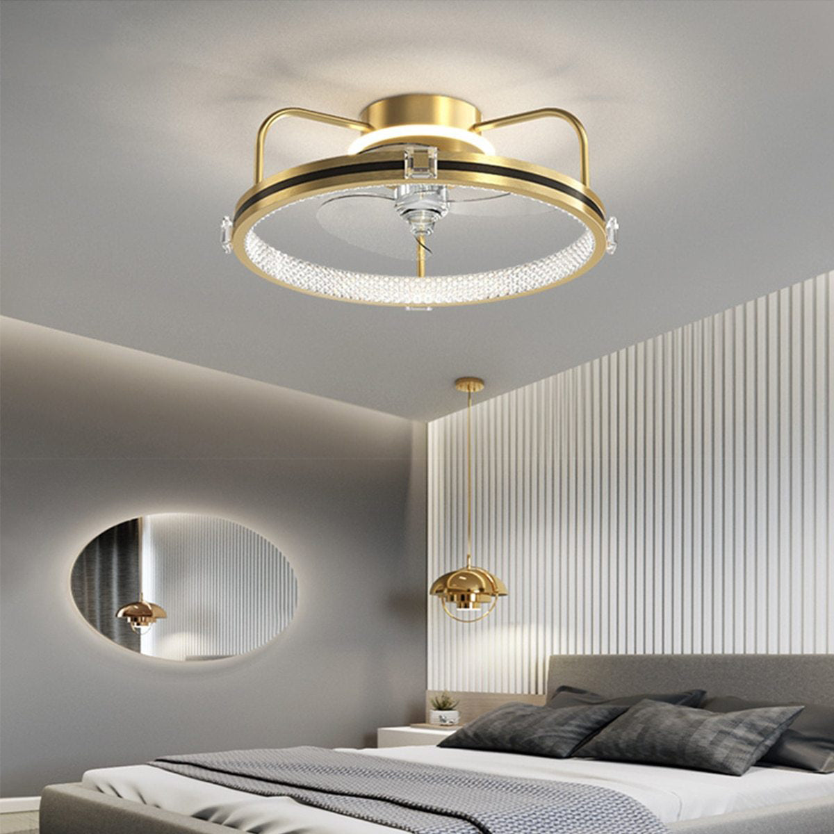 Nordic Ceiling Fan Remote Control Bedroom Decor Ventilateur Plafond for Dining Room Living Room Light Lustre Ceiling Fans Light