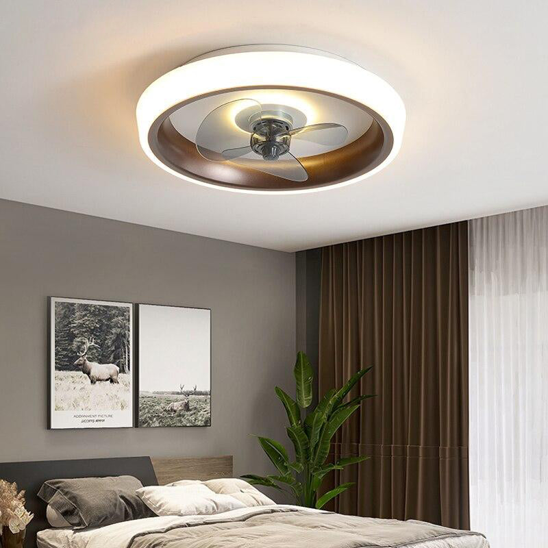 Modern LED Lamp With Ceiling Fan Without Blades Bedroom Ceiling Fan With Remote Control Ceiling Fans With Light Indoor Lighting