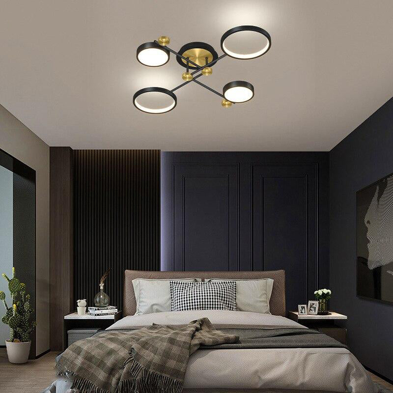 Modern LED Ceiling Lighting For Living Room Bedroom New Lamp Gold Frame Aluminum Indoor Fixture Light Lustres TODAYBI