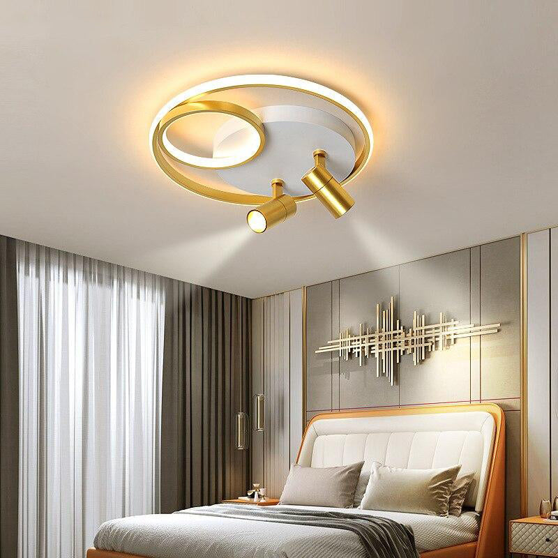 Simple Modern LED Ceiling Chandelie for Living Room Bedroom Study Balcony Spotlight Lamp Home Gold/black Chandelier Fixtures.