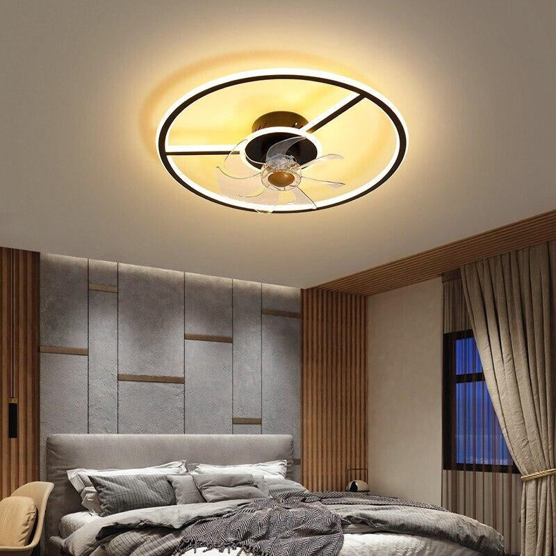 Modern Minimalist Ceiling Fan with Lights for Bedroom Living Room Indoor Lighting Decoration Nordic Light Remote Control
