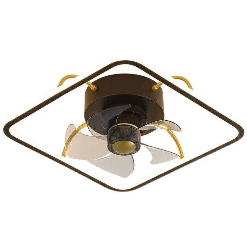 Led modern ceiling fan lamp dimmable remote fan lamp