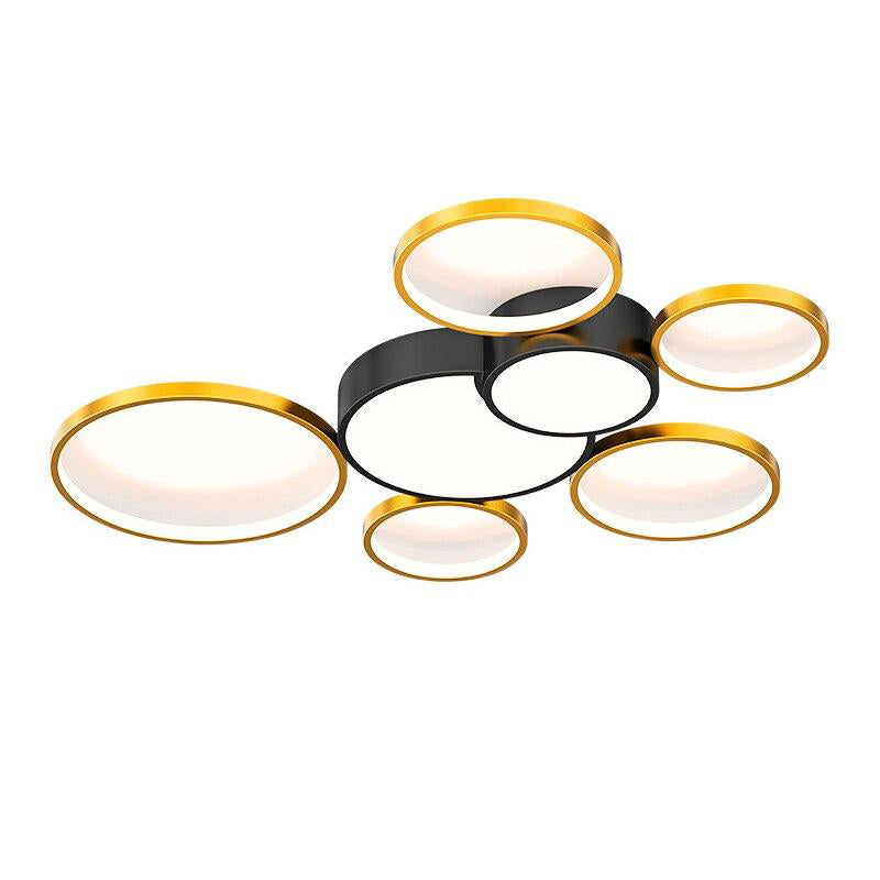 Round Modern LED Chandelier for living room bedroom study kitchen Dimming Home Acrylic Ceiling Chandelier lighting decoration.