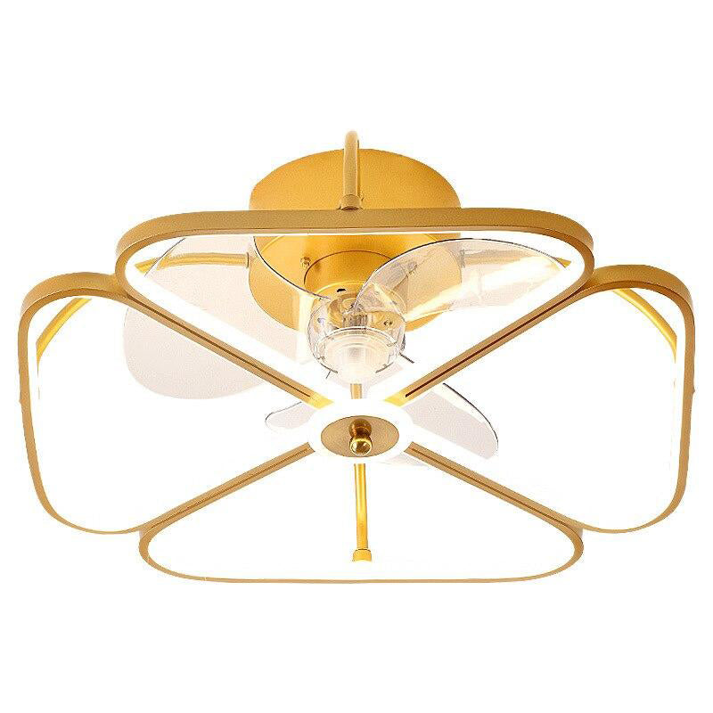 Modern Nordic Ceiling Fan Light with Minimalist Painted for dining room bedroom living room lamp Fashion led fan Chandeliers
