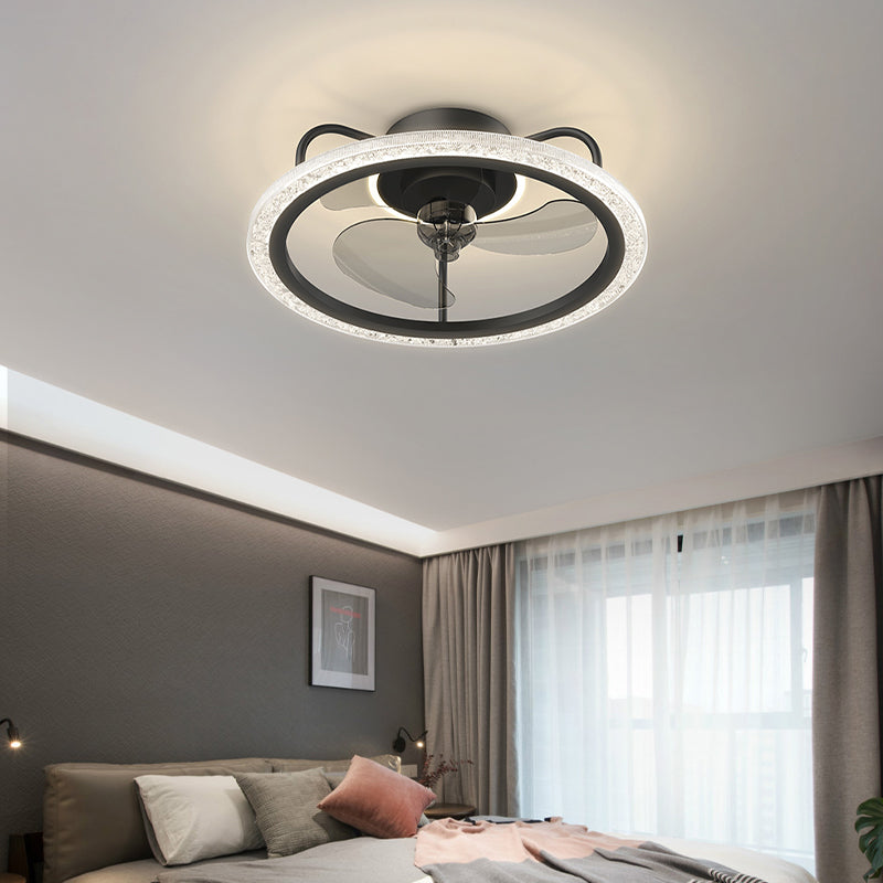 Modern LED Lamp With Ceiling Fan For Bedroom With Remote Control Ceiling Fans With Light Indoor Lighting.