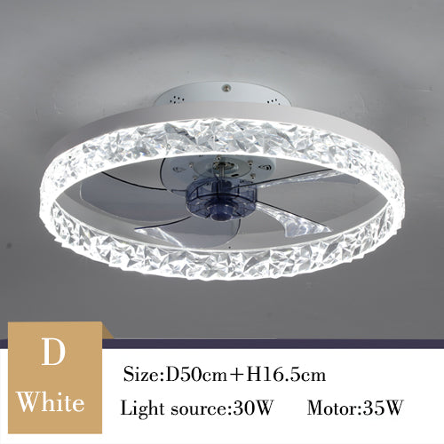 REYDELUZ LED Ceiling Fan with Light Dimmable Ceiling Fan Lights with Remote Control Adjustable Wind Speed Fan Lights for Living Room Bedroom Hallway Dining Room Office