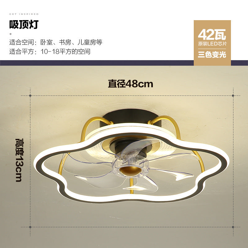 Modern Simple Invisible Fan Lamp Living Room Lamp Bedroom Dining Room Ceiling Lamp Children's Room Integrated Electric Fan Lamp