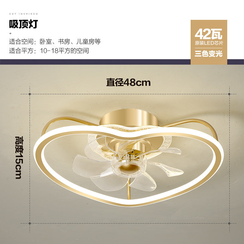 Modern Simple Invisible Fan Lamp Living Room Lamp Bedroom Dining Room Ceiling Lamp Children's Room Integrated Electric Fan Lamp