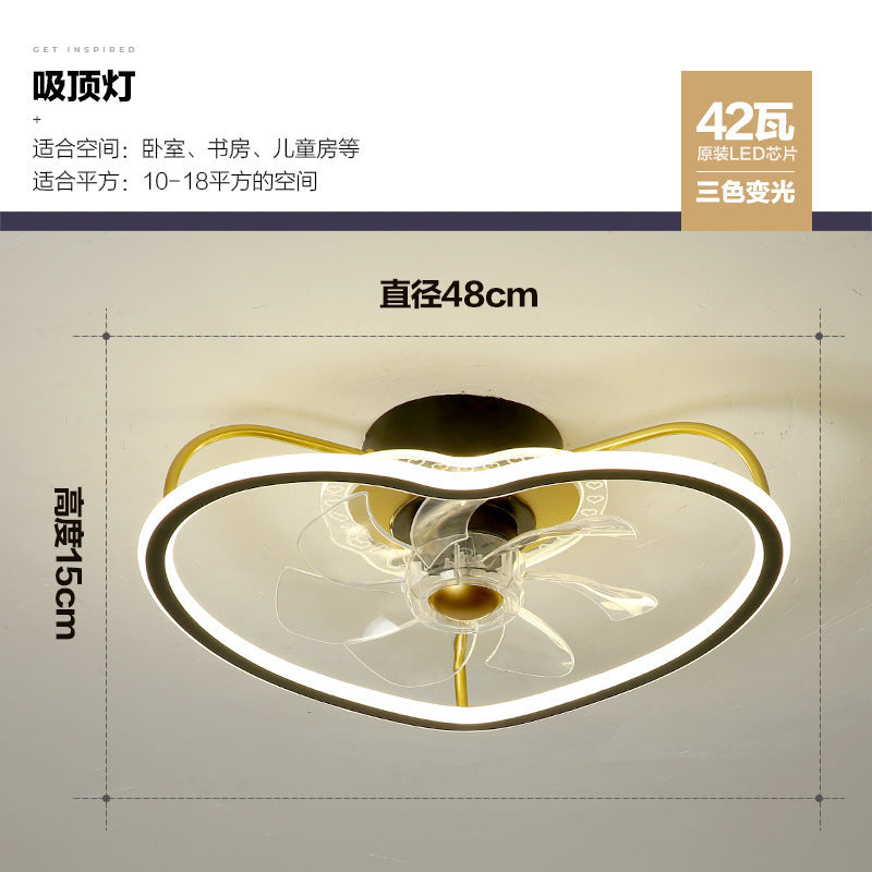 Modern Simple Invisible Fan Lamp Living Room Lamp Bedroom Dining Room Ceiling Lamp Children's Room Integrated Electric Fan Lamp