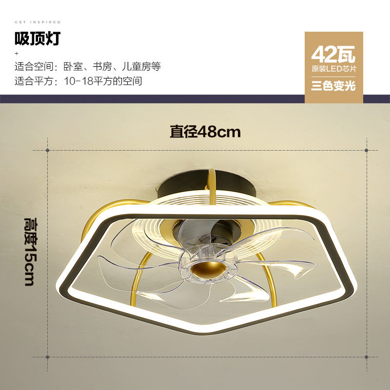 Modern Simple Invisible Fan Lamp Living Room Lamp Bedroom Dining Room Ceiling Lamp Children's Room Integrated Electric Fan Lamp