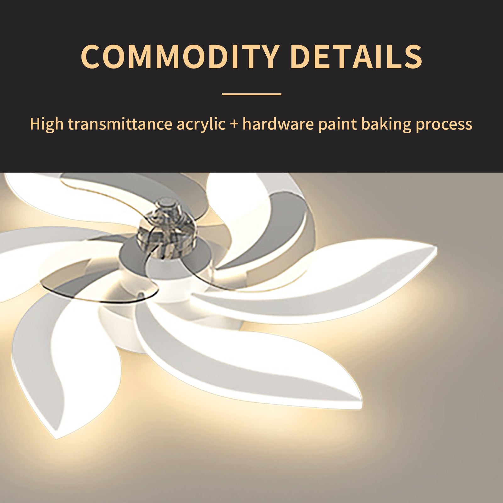 Modern 30.7 Inch LED Ceiling Fan with Remote Control Three Speed Dimming and Three Speed Wind Control Function for Bedroom Study Living Room and Children's Room REYDELUZ