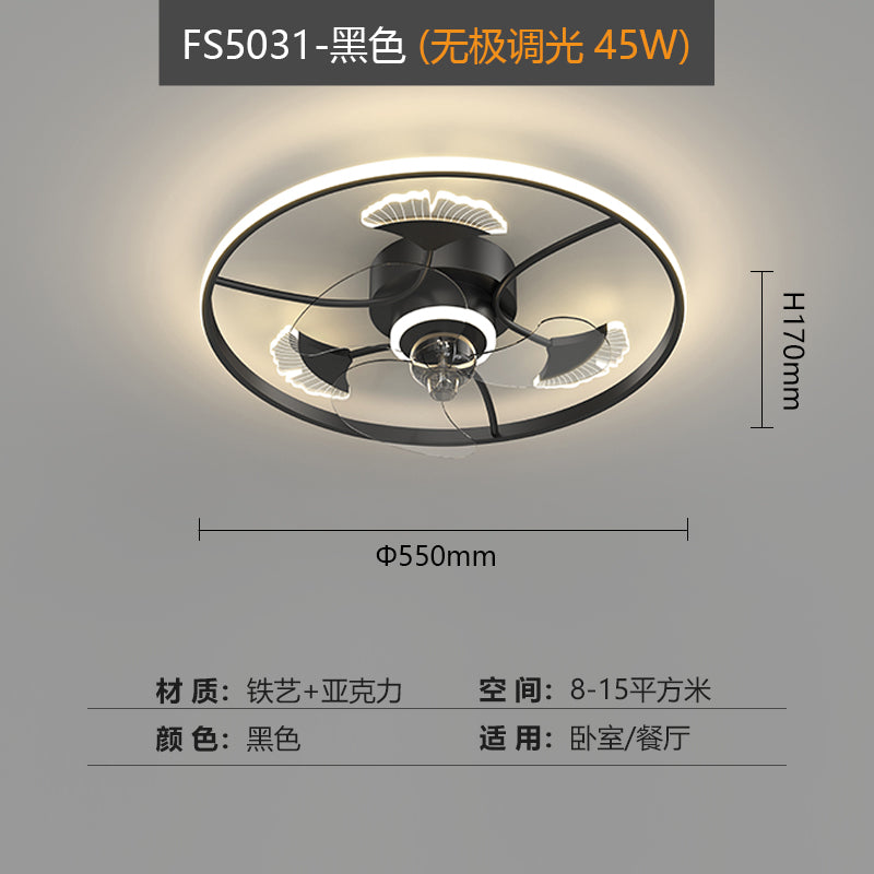 Modern LED Lamp With Ceiling Fan For Bedroom With Remote Control Ceiling Fans With Light Indoor Lighting.