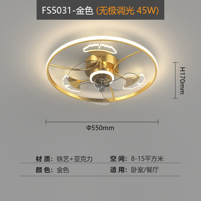 Modern LED Lamp With Ceiling Fan For Bedroom With Remote Control Ceiling Fans With Light Indoor Lighting.