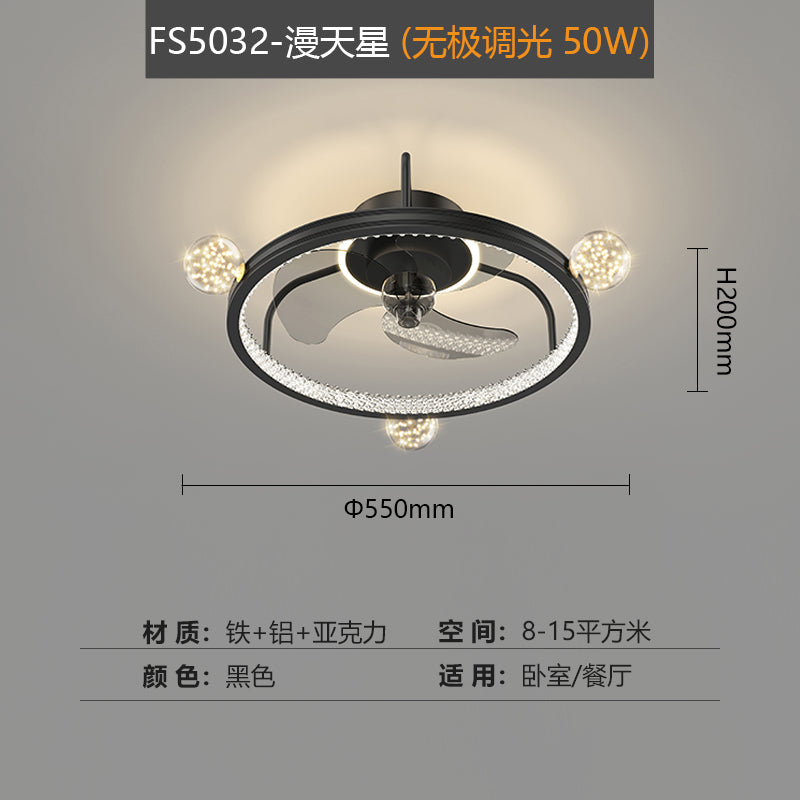 Modern LED Lamp With Ceiling Fan For Bedroom With Remote Control Ceiling Fans With Light Indoor Lighting.